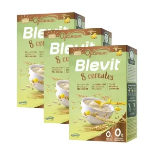 Blevit Alimentación Infantil Optimum 8 Cereales, 3X250 Grs