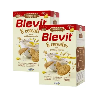 Blevit Alimentación Infantil Superfibra 8 Cereales Y Galleta, 2X500 Grs