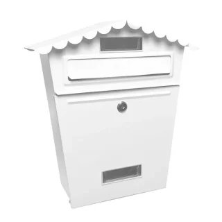 Buzón Frida Blanco: Acero Galvanizado, Resistente y Elegante - luzguru.com