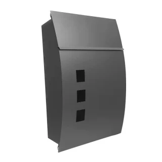 Buzón Correo Mate Acero Gris: Diseño Antilluvia y Seguridad - Fabrilamp