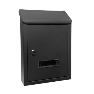 Buzón Milena Negro: Acero Galvanizado, Resistente y Elegante | luzguru.com