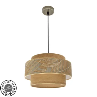 Colgante Moderno Cuero/Camel | Fabrilamp / Abrila SAMOA | 1xE27 | Ref: 231494014 | LUZGURU