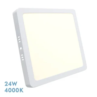 Downlight Cuadrado Selenita 24W 4000K: Iluminación Blanca Natural