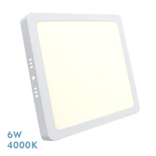 Downlight Cuadrado Selenita 6W 4000K: Iluminación Blanca Natural