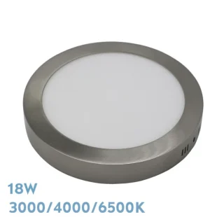 Downlight Superficie Diorita 18W Níquel: Iluminación LED eficiente | luzguru.com