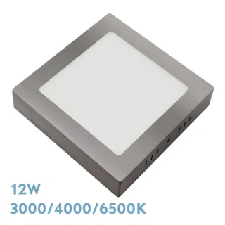 Downlight Superficie Gabro 12W Níquel: Iluminación LED eficiente | luzguru.com
