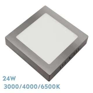 Downlight Superficie Gabro 24W Níquel: Iluminación LED eficiente | luzguru.com