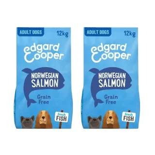 Edgard & Cooper Pienso Para Perros 12Kg Salmón Noruego, Pack De 2