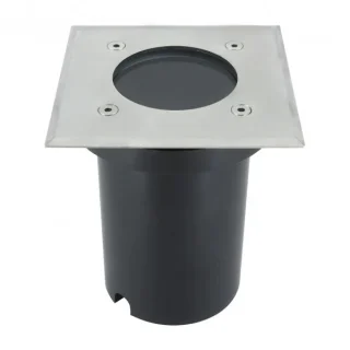 Empotrable Exterior Cuadrado GU10 Níquel: Iluminación IP65 para Exteriores