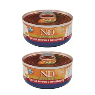 Farmina Cat Calabaza Pollo Caja 24X70Gr, Comida Húmeda Para Gatos, Pack De 2