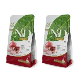 Farmina N&D Cat Kitten Prime Pollo 10Kg, Pienso Para Gatitos, Pack De 2
