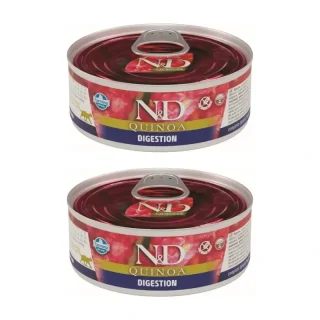 Farmina N&D Cat Quinoa Digestion Caja 24X80Gr, Comida Húmeda Para Gatos, Pack De 2