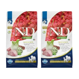 Farmina N&D Dog Quinoa Digestion Cordero Med Maxi 2,5Kg, Pack De 2