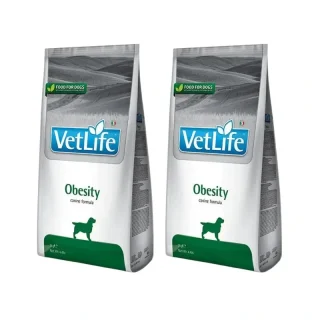Farmina Vet Life Dog Obesity 2Kg, Pienso Para Perros, Pack De 2