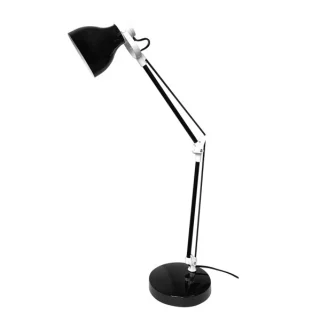 Flexo Carpo Negro/Blanco E14: Iluminación Orientable y Moderna