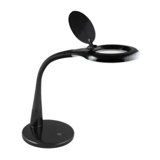 Flexo Led Plath Negro: Lupa, Regulable, Diseño Moderno