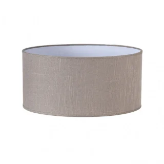 Pantalla Cilindrica Happy M10 Lino Gris: Iluminación Suave y Elegante