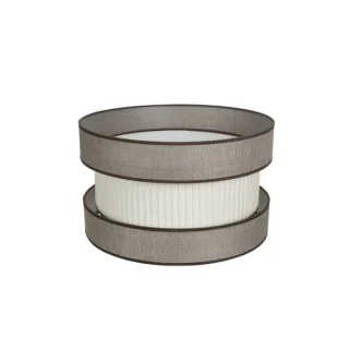 Pantalla Colgante Salón Home Marrón-Beis E27 40cm: Elegancia y Estilo