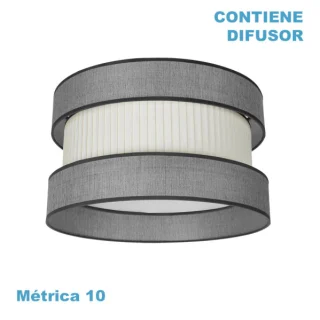 Pantalla Colgante Home M10 Gris-Beis 50cm: Iluminación elegante para tu hogar