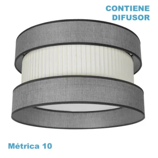 Pantalla Colgante Home M10 Gris-Beis 60cm: Iluminación elegante y moderna
