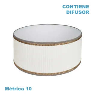 Pantalla Colgante Soprano Beige 50cm: Iluminación Vintage Elegante