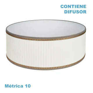 Pantalla Colgante Soprano M10 Beis 60cm: Iluminación Vintage Elegante