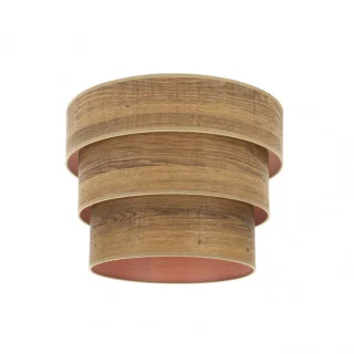 Pantalla Colgante Triple Smile E27 Madera Oscura: Diseño moderno y elegante para tu hogar