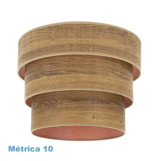 Pantalla Colgante Triple Smile M10 Madera Oscura: Iluminación Moderna y Elegante