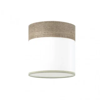 Pantalla Lámpara Cloe E14 Blanca/Madera Gris: Ilumina con Estilo