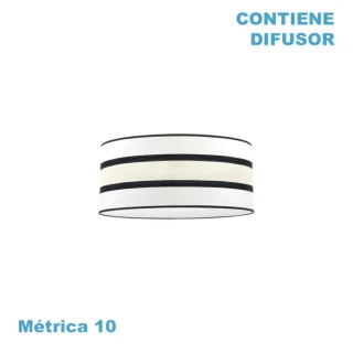 Pantalla Colgante Karla M10 Blanca/Beis 50cm: Elegancia y Estilo para tu Hogar