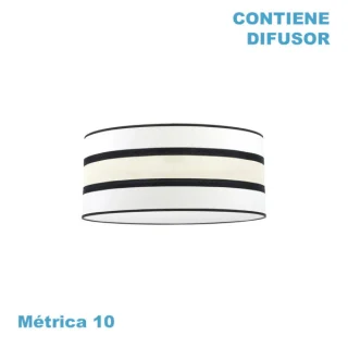 Pantalla Colgante Karla M10 Blanca/Beis 60cm: Iluminación elegante y difusa