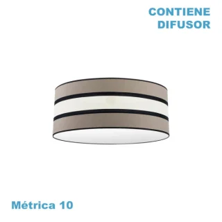 Pantalla Colgante Karla M10 Topo/Beis 60cm: Iluminación elegante y moderna