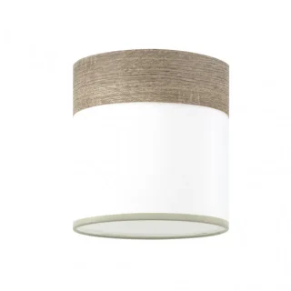 Pantalla CLOE E27 Blanca/Madera Gris: Iluminación Moderna para tu Hogar