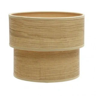 Pantalla Sobremesa Doble Smile E14 Madera Clara: Iluminación Moderna y Elegante