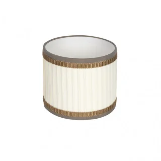 Pantalla Sobremesa Soprano E14 Beige 17cm: Iluminación Vintage Elegante