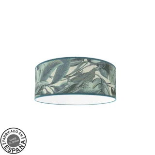 Plafón Argel Hoja Azul 3xE27: Iluminación moderna y elegante para tu hogar