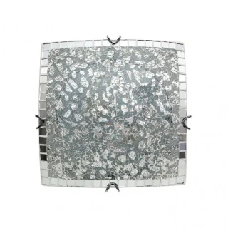 Plafón Cuadrado 30cm Tenor Cromo: Iluminación elegante para tu hogar | Fabrilamp