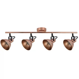 Regleta Arabia 4xGU10 Cobre/Negro - Fabrilamp/Abrila | 114494011