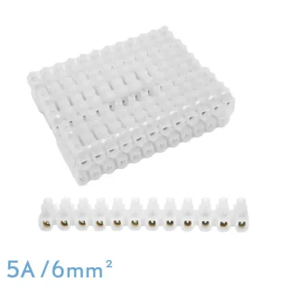 Regleta Ficha Empalme 5A/6mm2: Conexión fácil y segura | luzguru.com