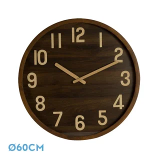 Reloj Pared Borgoña Madera Oscura: Elegancia atemporal para tu hogar