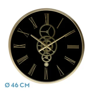 Reloj Pared Duque Negro/Oro: Elegancia y Estilo para tu Hogar