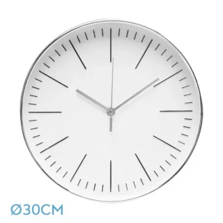 Reloj Pared Hera Plata 30cm: Elegancia y precisión en tu hogar