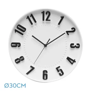 Reloj Pared Blanco 30cm: Diseño Moderno y Silencioso - Fabrilamp