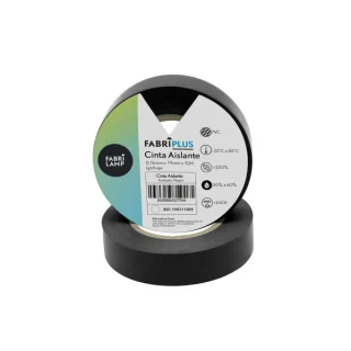 Cinta Aislante PVC Negra 19mmx10m: Flexible, Duradera, Electricistas | Fabrilamp