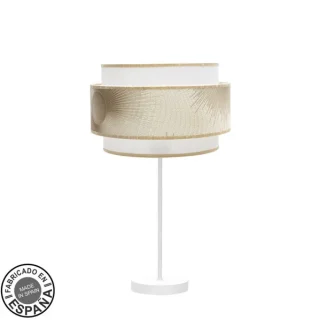 Sobremesa Alto Nepal Blanco/Oro: Iluminación Moderna y Elegante