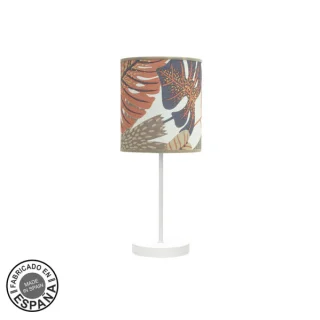 Sobremesa Etiopia Blanco/Estampado: Ilumina con estilo moderno