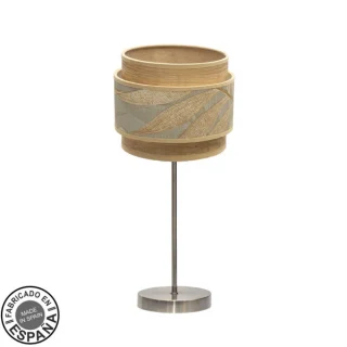 Sobremesa Samoa Cuero/Camel: Iluminación elegante y moderna | Fabrilamp