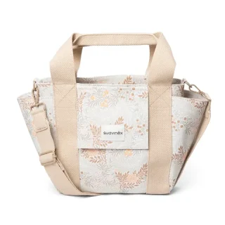 Suavinex Bolso Carro Bebé Panera Estampado Poetry Beige