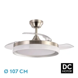 Ventilador DC Níquel 72W | Fabrilamp / Abrila Zenit | 107cm | Ref: 208491303 | LUZGURU